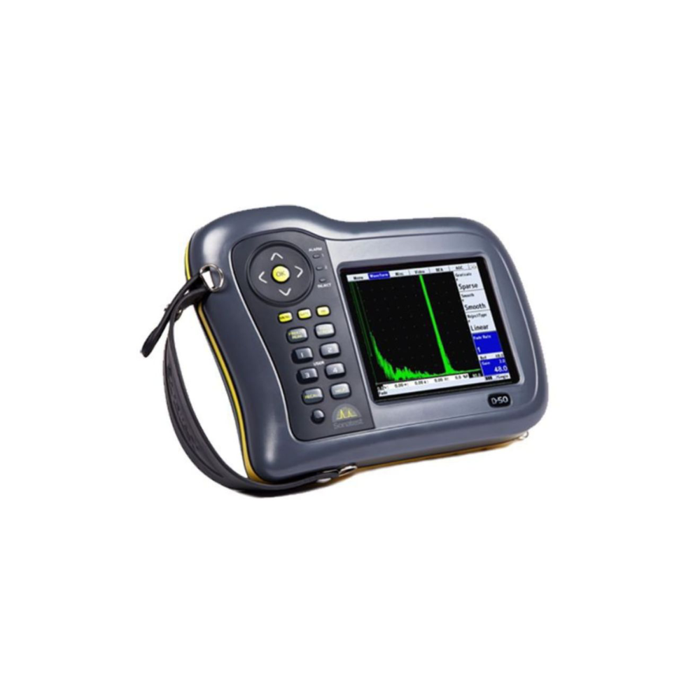 Sitescan D-50, flaw detector, portable ultrasonic equipment, NDT (non-destructive testing), ultrasonic inspection, material analysis, structural integrity assessment, industrial ultrasound, weld inspection, crack detection, ultrasonic thickness measurement, ultrasonic testing equipment, advanced ultrasonic technology, defect analysis, ultrasonic inspection solutions, high-precision NDT equipment, ultrasonic testing for materials, corrosion detection, portable ultrasonic devices, instrumentation for non-destructive testing.